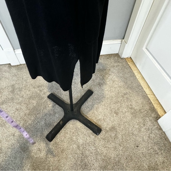 J. Crew Black Knit Open front long duster cardigan Small S - Picture 9 of 11